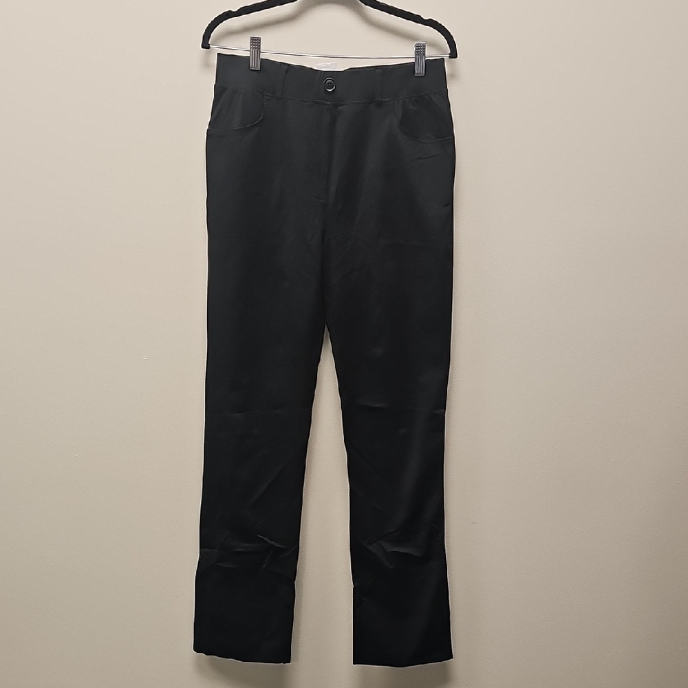 Black Straight-Leg Pants